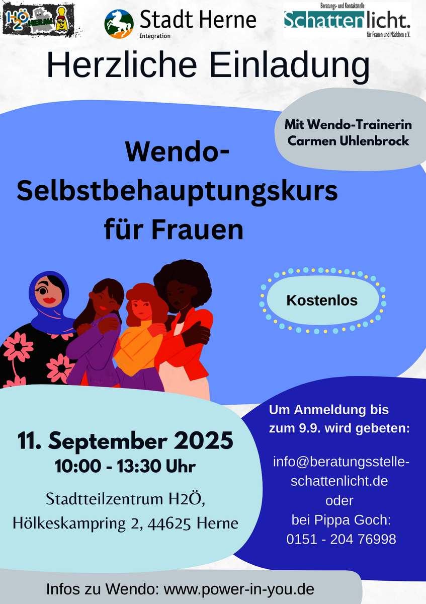 Herzliche Einladung zum Wendo-Selbstbehauptungskurs am 11.09.2025
